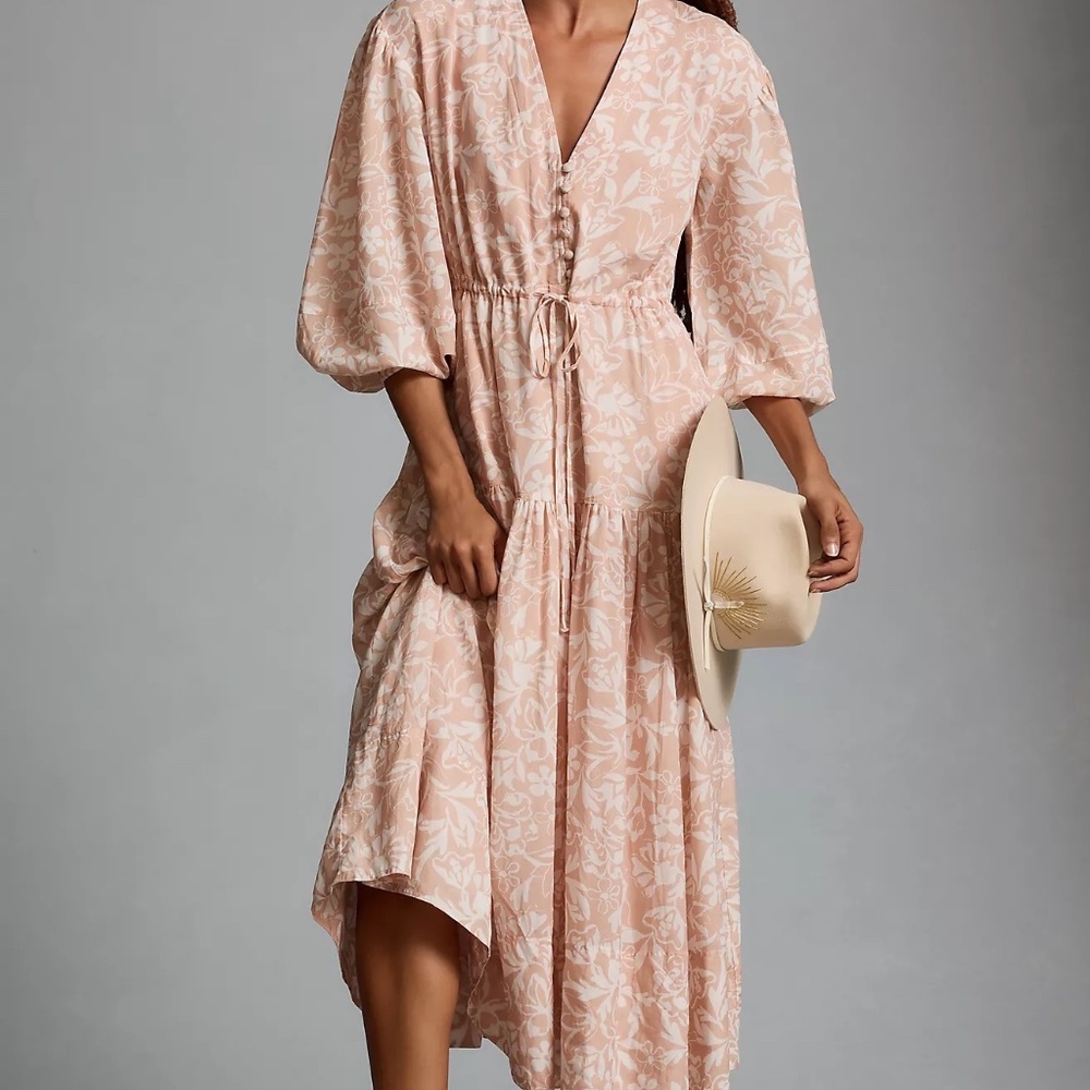 Erin Fetherston x Anthropologie Macey V-neck Maxi Dress